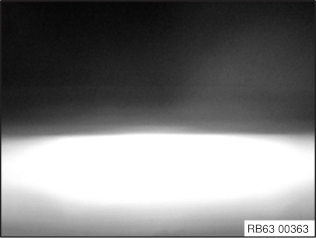 63 10 ... Light patterns from different low-beam headlight types