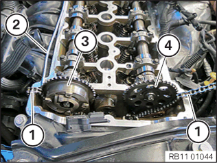 11 31 549 Unriveting and renewing timing chain using special tool (N13)
