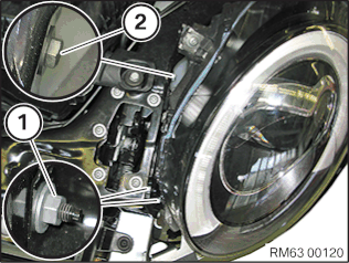 63 12 140 Removing and installing (replacing) left headlight - LED ...