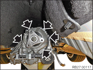 Replacing gaiter or centrifugal disc at transfer box
