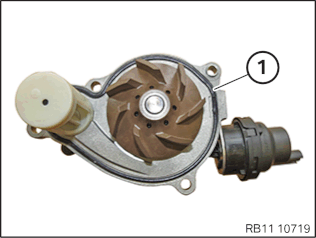 Removing and installing/replacing the coolant pump