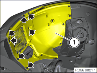 Rep. bottom automatic air flap control (after vehicle diagnosis)