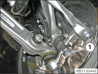 Removing and installing/replacing left or right tension strut