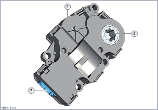 Recirculated-air-flap motor