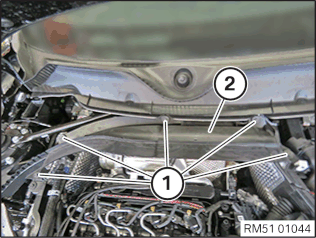 Removing and installing/replacing the coolant line between cylinder ...