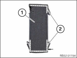 Removing and installing/replacing rear panel on centre rear seat backrest