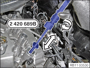 11 12 670 Cleaning the intake port with walnut granules (N63, N63T)