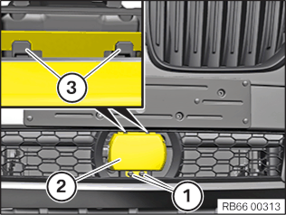 Replace front radar sensor, long range (after vehicle diagnosis)