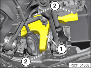 Replacing left or right track rod (Flat rate unit without wheel alignment)