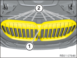 Rep. bottom automatic air flap control (after vehicle diagnosis)