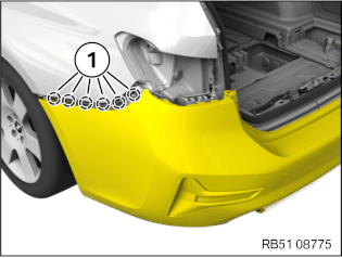 Removing and installing/replacing rear diffuser