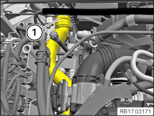 Replacing the coolant hose between coolant radiator and heat management