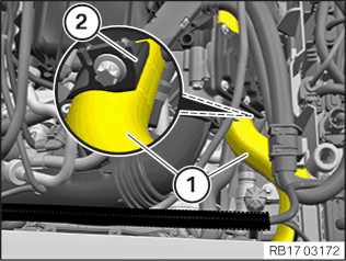 Replacing the coolant hose between coolant radiator and heat management