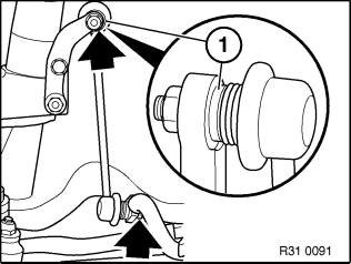 31 35 005 Removing and installing/replacing push rod (stabilizer link ...