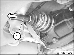 33 21 000 Removing and installing/replacing left or right output shaft