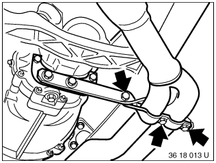 18 00 020 Removing and installing complete exhaust system (M54)