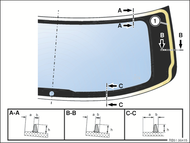51 31 200 Removing and installing/replacing rear window