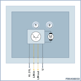 Recirculated-air-flap motor